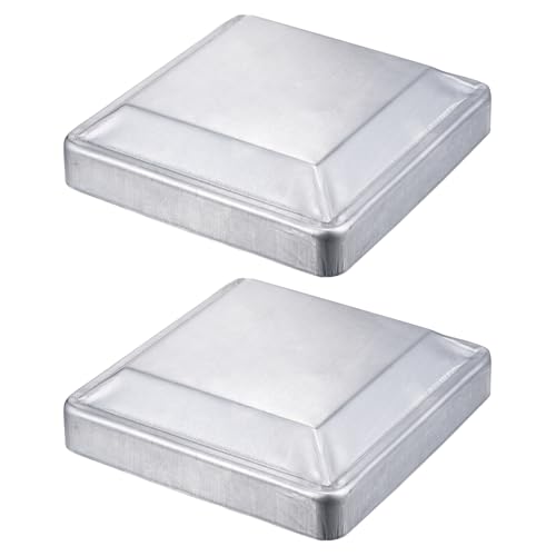 Tapas cuadradas para postes de 6.1 pulgadas en acero galvanizado para vallas exteriores