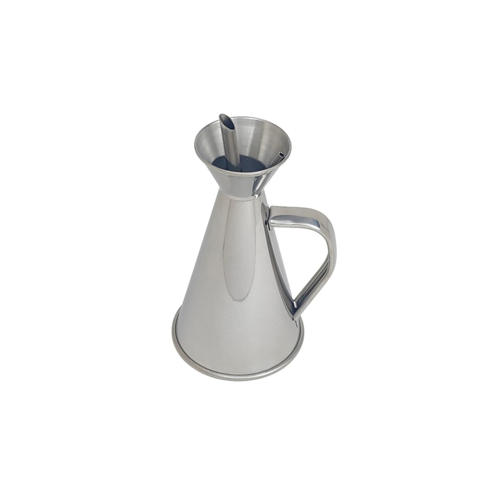 Ekoama Premium Nonrust Steel Oil Dispenser With Accuracy Spout And Leak Lid Ergonomic Oil Pourer For Kitchens Cooking