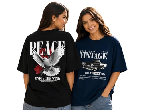 Image of AUSK Womens Cotton T-Shirts || Oversized T Shirts