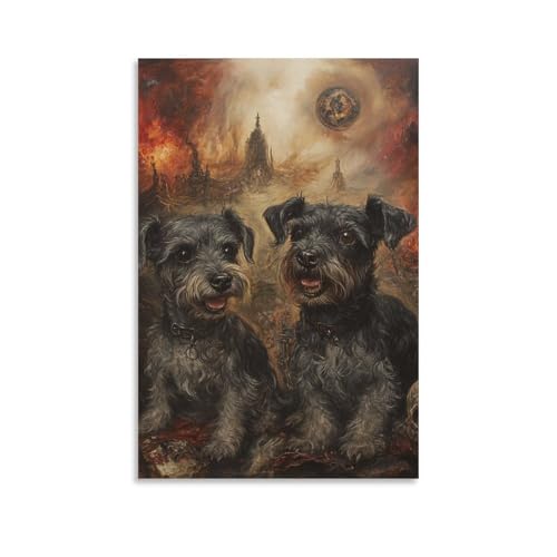 Schnauzer Murale décoration moderne pour le salon et la chambre