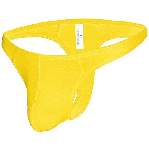 AWEIDS - Tanga slip para hombre (sexy, algodón) amarillo amarillo L(M)