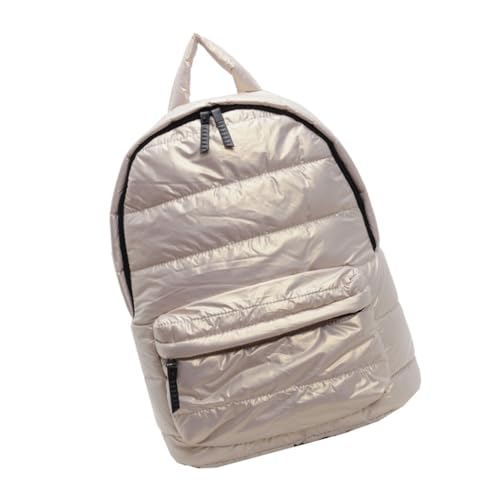 Sac à dos matelassé femme argenté chic et léger pour le quotidien