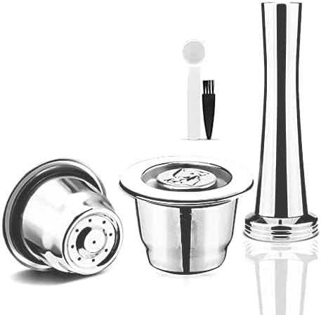 MG Coffee Refillable Capsules Fit for Nespresso refillable Capsule Reusable in Stainless Steel Coffee Capsules Compatible with Nespresso Machines
