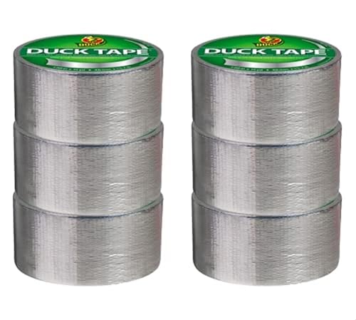 Duck Brand Duck Color Duct Tape, 6-Roll, Metallic Chrome (1303158_C)