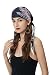 ZLYC Chemo Headwear Pre Tied Head Scarf Headwraps Lightweight Turban Beanie Cap for Women (Leaves Pink Black)