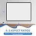 Portable Projection Screen, 4:3 Foldable Noncrease Movies Screens White Projector Curtain for Home Theater Conference Outdoor Camping(60in)