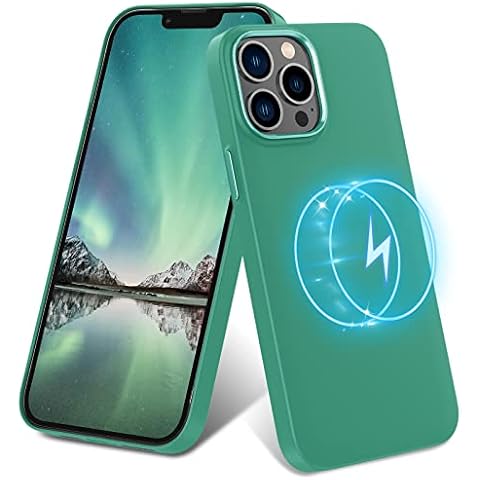 TENNTOOSI Magnetic Green Case for iPhone 13 Pro Max 6.7 Inch, Compatible with Magsafe iPhone 13 Pro Max Case Shockproof Hard PC Back Magnetic Wireless Charger Compatible- Matte Green Cover