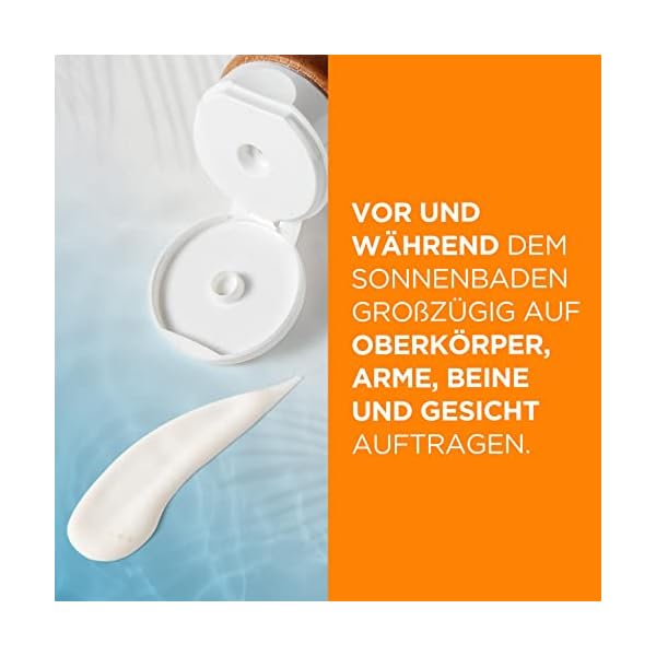Garnier Sonnenschutzmilch mit LSF 50+, Sehr leichte und rückstandslose Sonnencreme für helle und empfindliche Haut, Ambre Solaire Sensitive expert+, 1 x 175 ml – Bild 6