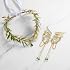 SWEETV Fairy Flower Hairband with Elf Ears, Halloween Fairy Headpiece for Women, Leaf Elf Circlet with Wings Cuff Earrings, Leaf Hairband Set for Photoshoot Cosplay Party