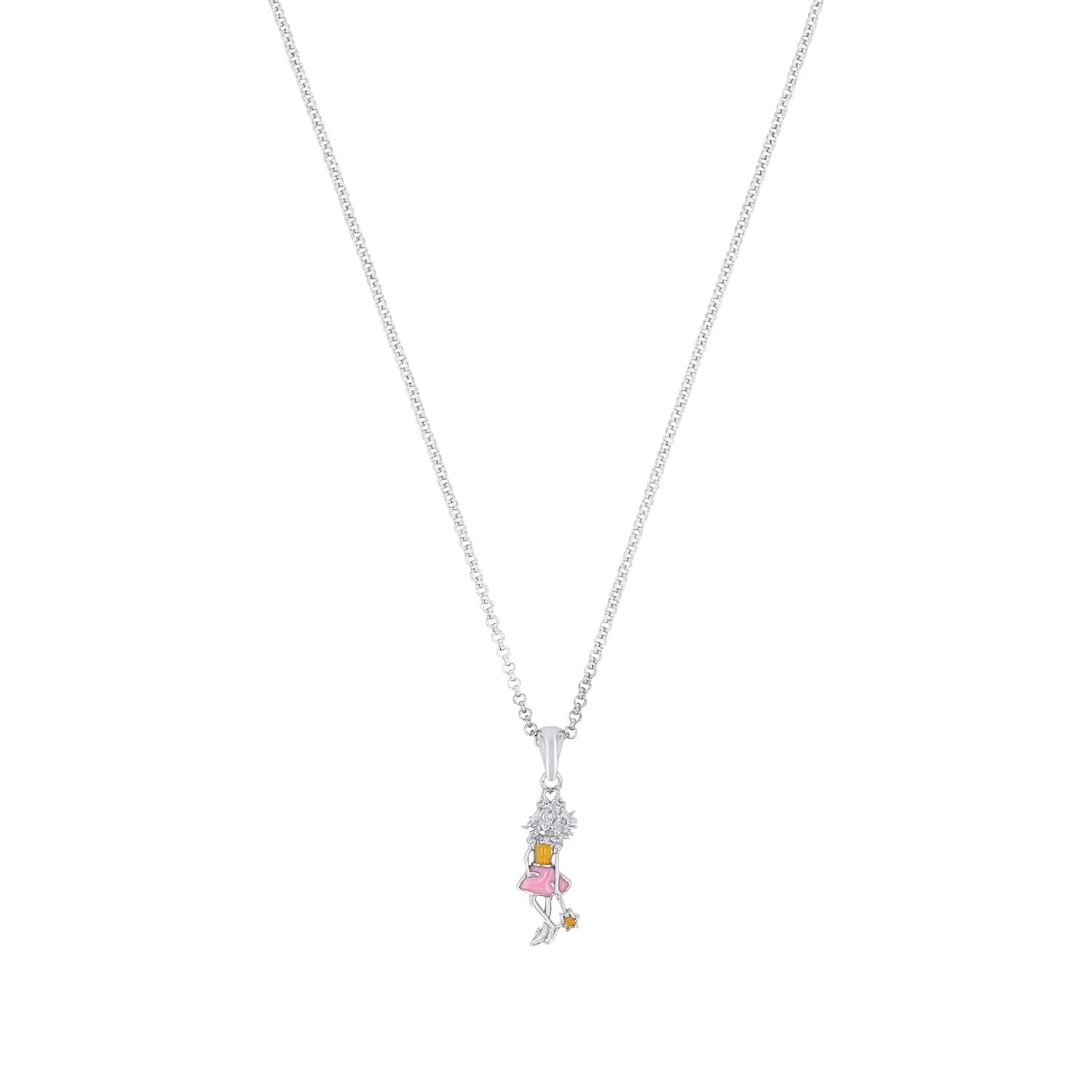 Prinzessin Lillifee Kette mit Anhänger 925 Sterling Silber Mädchen Kinder Halsschmuck, 35+3 cm, Rosa, Lillifee, Kommt in Schmuck Geschenk Box, 2038747