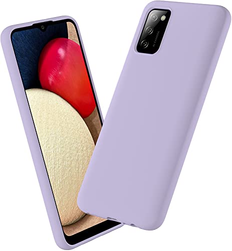 Image of DIZORO Liquid Silicone Gel Rubber Full Body Drop Protection Back Cover Compatible for Samsung Galaxy A02S / M02S / F02S (Purple)