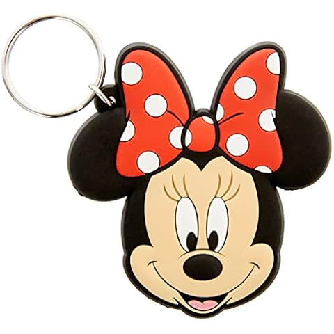 Disney Junior RK38321C Minnie Mouse-Head Rubber Keychain, Multicoloured, 60 x 80 cm Cover