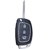 Keyless Remote Replacement Entry 3 Buttons Repair Flip Smart Remote Key Fob Shell Case for 2013 2014 Hyundai Santa Fe