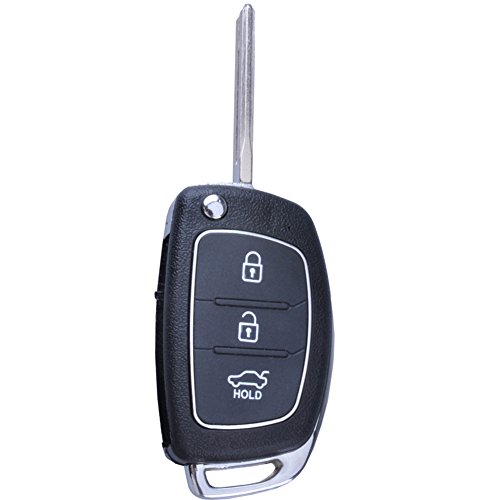 Keyless Remote Replacement Entry 3 Buttons Repair Flip Smart Remote Key Fob Shell Case for 2013 2014 Hyundai Santa Fe