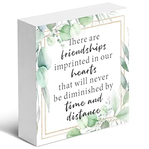 SSQBZU Friendship Wooden Box Sign ‘There Are Friendships Imprinted In Our Hearts That~’ Decor Gifts for Long Distance Best Friend, Besties, BFF Gifts for Birthday, Thanksgiving, Christmas, etc.(071) SSQBZU Friendship Wooden Box Sign There Are Friendships Imprinted In Our Hearts That Decor Gifts for Long Distance Best Friend Besties BFF Gifts for Birthday Thanksgiving Christmas etc071