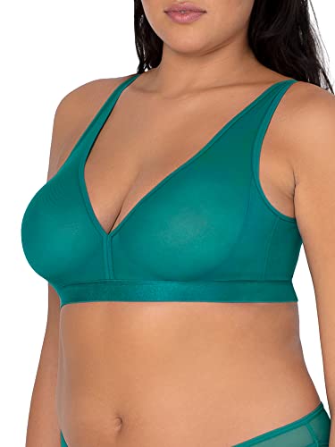 Smart & Sexy Womens Sheer Mesh Bralette Plunge Bra, Fanfare, Large Us #TOP4