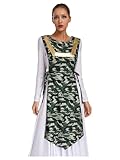 Hularka Women's Camouflage Lace-up Praise Dance Costume Tunic Worship Liturgical Dancewear Army Green X-Large
