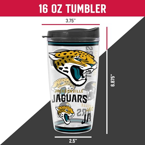 Image of Rico Industries NFL Football Double Wall Mayhem 16oz Tritan Tumbler W Lid