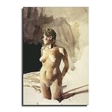 32 Andrew Wyeth Famous Paintings Nude for Helga Poster Decorative Painting Canvas Wall Art Living Room Posters Bedroom Painting 12x18inch(30x45cm)