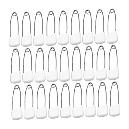 VILLCASE 100pcs Baby Diaper Pins Large Cloth Safety Pins Plastic Head for Bibs Comfortable Fastening for Nappies
