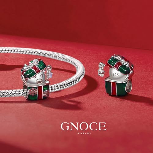 Image of GNOCE Christmas Charm Silver Plated & Sterling Silver Bracelet Gift