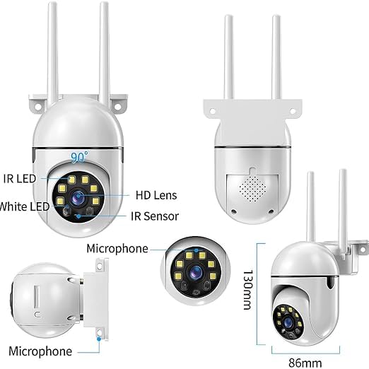 Image of 1080P Full HD WiFi Security Camera | Wireless CCTV with Two-Way Audio, Night Vision & Motion Detection for Home & Office (2pcs Camera)
