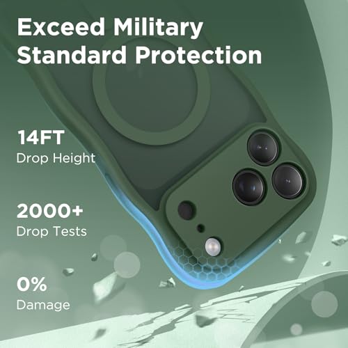Coque iPhone 17 Pro Wave de CAPRARO en vert profond mat et compatible MagSafe - 6
