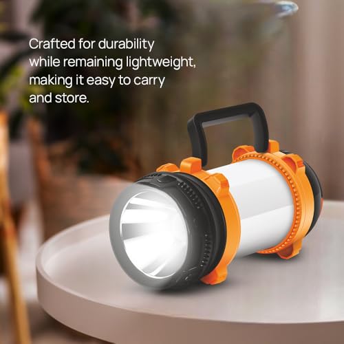 Image of Wipro EL4 Rechargable Multifunctional Rechargable Emergency Light | Type-C Fast Charging | 2 Step Dimmable Torch and Lantern Mode | Camping Lantern with 3600 mAh Battery | Pack of 1