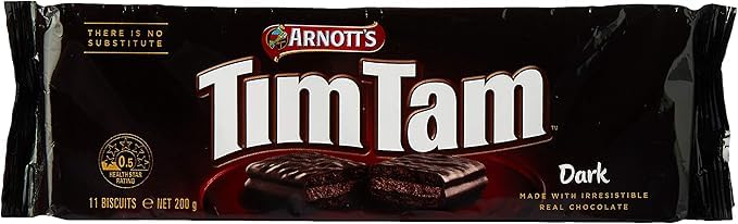 Tim Tam Dark Chocolate Biscuit 200gm, 11 Biscuit (Product of Australia)