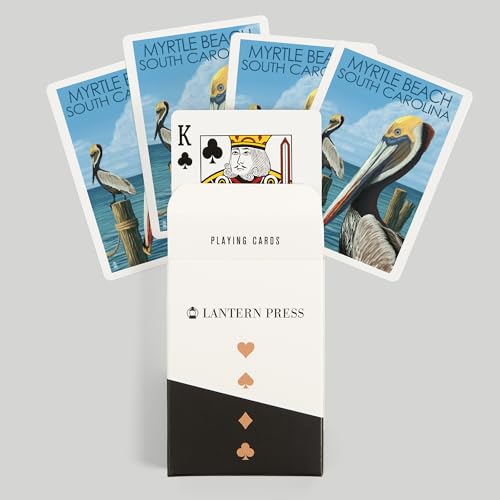 Lantern Press Myrtle Beach Pelicans 52 cartas póker miniatura 6