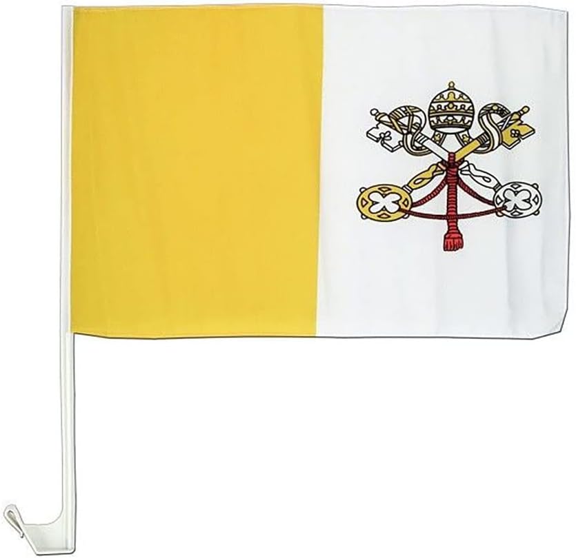 12x18 Wholesale Lot 12 Vatican City Country Car Vehicle 12"x18" Flag