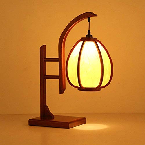 Lampe de bureau chic en bois massif et PVC culot E27 style épuré