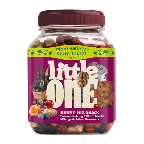 Little One Berry Mix | 180 g | Alimento complementario para roedores y Conejos Enanos | Bayas secas de serbal, arándano Rojo, pasas, Cerezas, enebro y más
