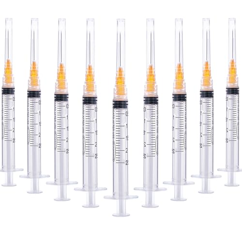 20 Pack 2.5ml with 25 Ga 1 Inch Luer Lock syring, Individually Wrapped