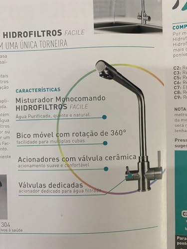 TORNEIRA MONOCOMANDO COM FILTRO