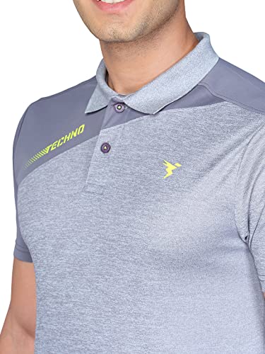 Image of TECHNOSPORT Men's Polyester Slim Fit T-Shirt