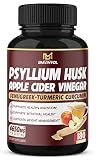 BMVINVOL Psyllium Husk Fiber Supplement 4650mg - Apple Cider Vinegar, Fenugreek - Supports Weight Ma