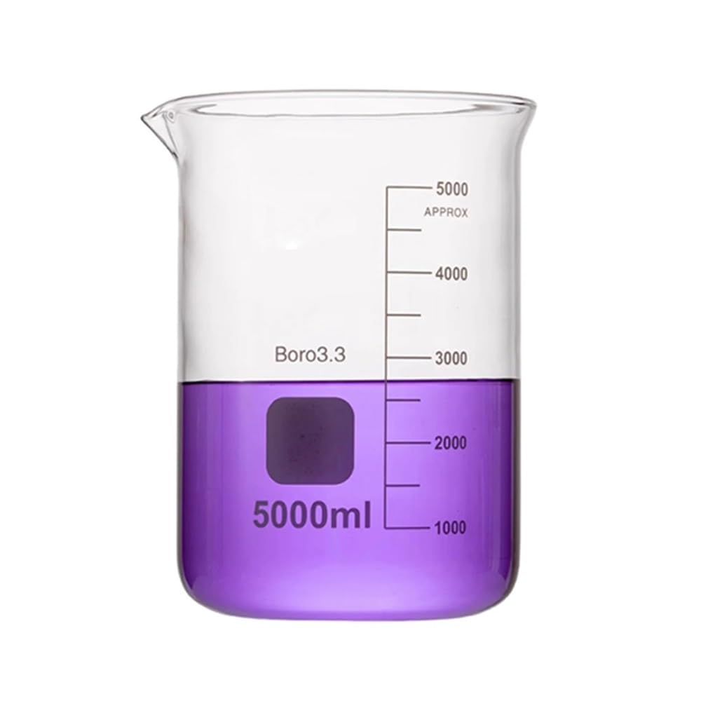 Bicchiere da laboratorio in vetro borosilicato, Becher in vetro borosilicato forma bassa, dimensioni multiple, 1 pz(4Pcs 50ml)