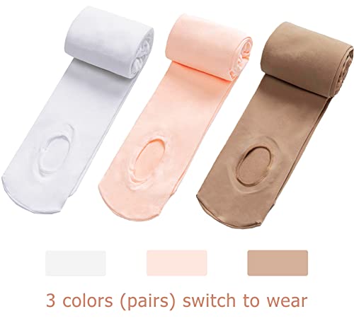 Image of MdnMd Girls' Women's Ballet Tights Ultra Soft Convertible Dance Leggings Transition Tights for Toddler Kids Adult