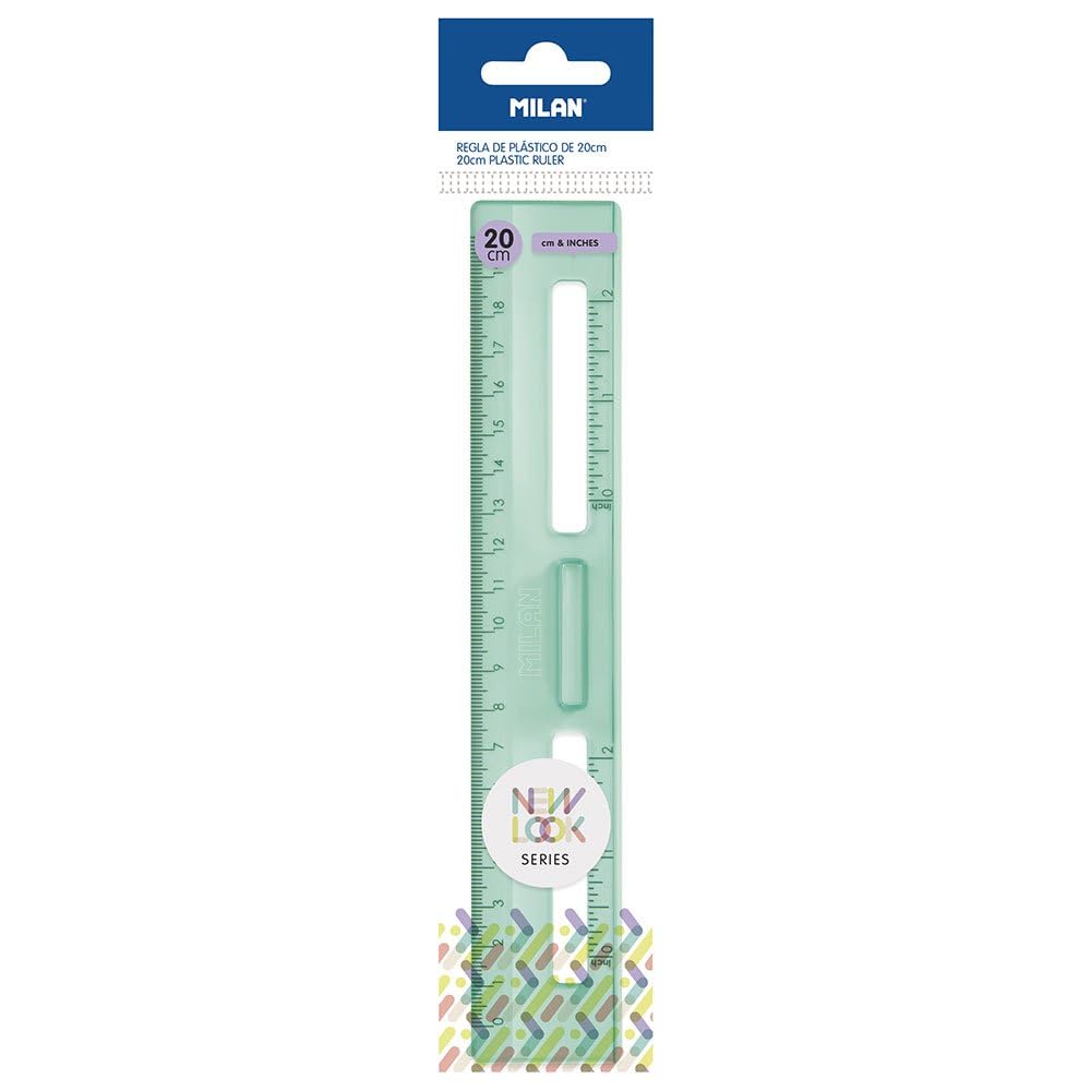 MILAN® Ruler 20 cm Transparent New Look Series, Green