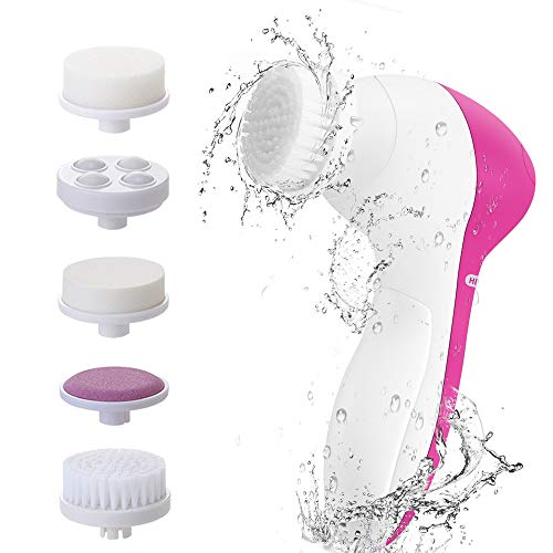 Brosse Nettoyante pour le Visage, Faciale brossé Profondeur Exfoliant Brosses Etanche Nettoyant Peau Acne Rotation Nettoyer Nettoyeur Massage Brossé