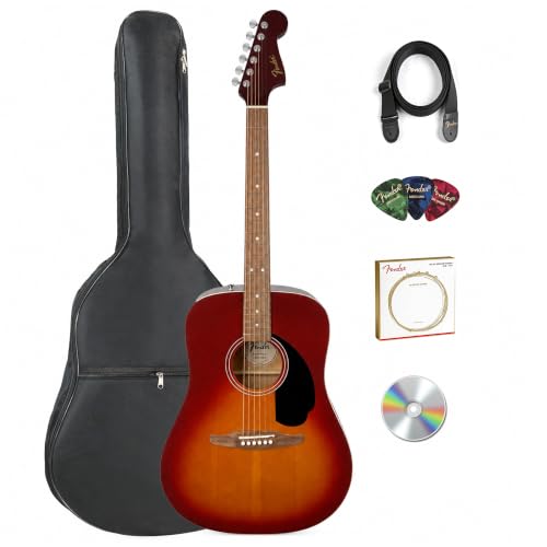 Image of Fender California Redondo Dreadnought Acoustic Guitar - Garnet Burst