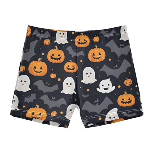 senya Boys Swim Trunks Halloween Pumpkin Ghost Bat Swim Shorts Swimsuit Toddler Boy Swimwear Bathing Suit-3T Multicoloured