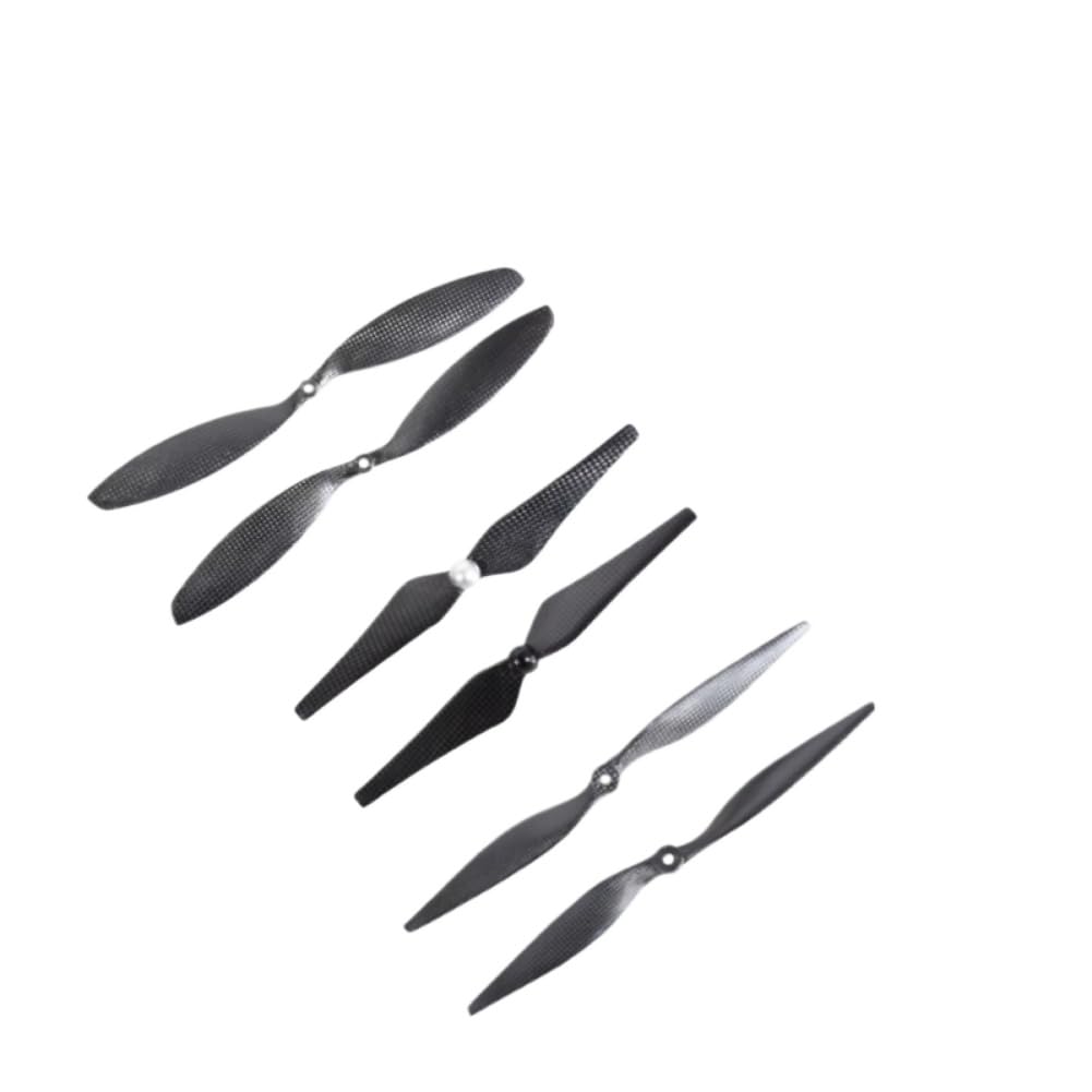 Hélice de Fibra de Carbono 9450 1238 1365 Autocierre CW CCW para Avión RC y Drones DIY 1 Par(1238)