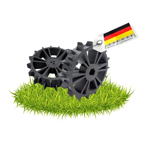 2er Set Ersatz Antriebsräder Rad kompatibel mit Bosch Indego 300 350 400 500 700 Mähroboter Spikes Gelände Offroad Räder Ersatzrad