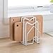 LINFIDITE Cutting Board Rack Chopping Board Organizer Stand Holder Kitchen Countertop Pots Pan Lids Rack Organizer Flat Steel 4.92Lx5.71Wx8.46H in. White