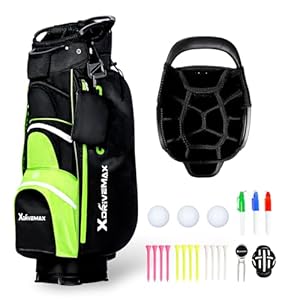 Golf Stand Bag, Lightweight Golf Bag with Stable Stand,Compact Design Featuring Easy-Carry Shoulder Straps, 4-Way Top, Essential Storage Pockets