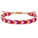 Nanafast LGBTQ Rainbow Pride Bracelets for Women Men Lesbian Pride Bracelet Handmade Braided LGBT Pride Bracelets for Pride Month LGBTQ Community-Lesbian