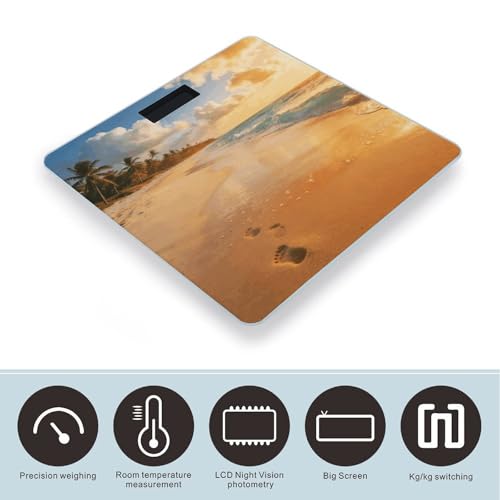 Báscula digital para baño con plataforma de vidrio templado miniatura 3