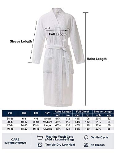 Sioro Terry Cloth Robes For Women Cotton Kimono Bathrobe Soft Absorbent Long Sleeve Calf Length Robe Plush Shower Housecoat，Plum Small #TOP4